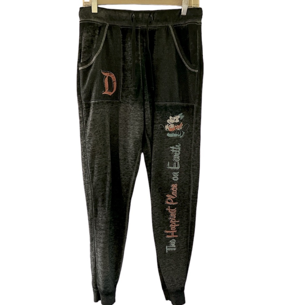 Disney sweatpants/joggers pants washed black lightweight knit size medium